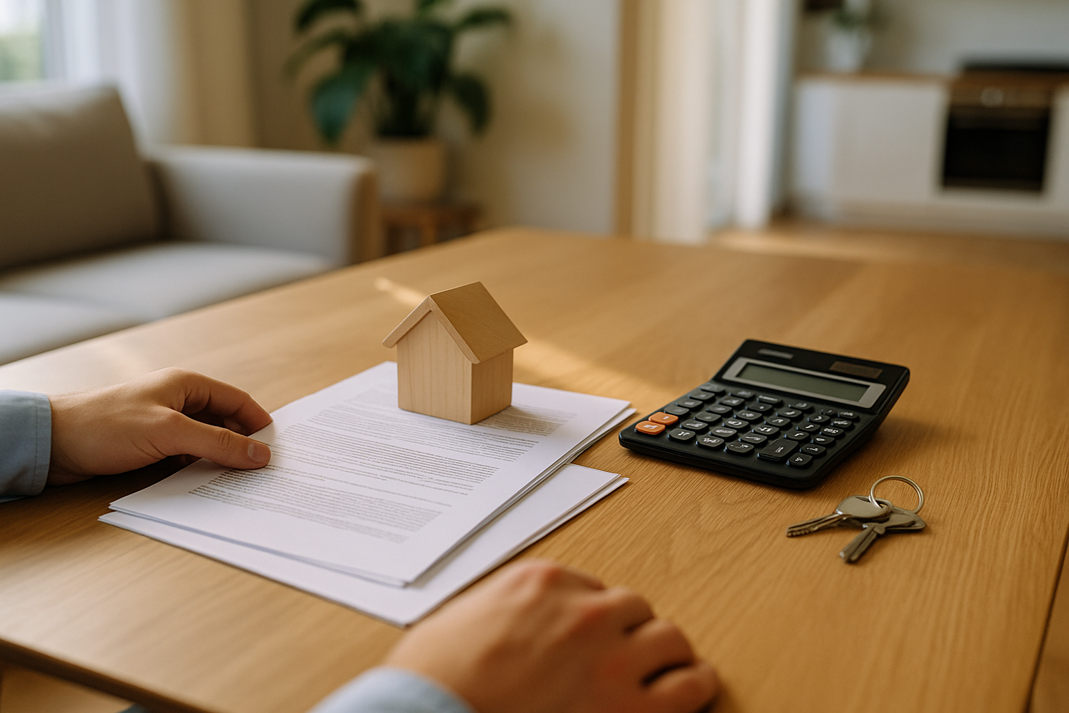Documenti di mutuo e chiavi di casa su un tavolo, simbolo del rapporto tra tassi e prezzi immobiliari