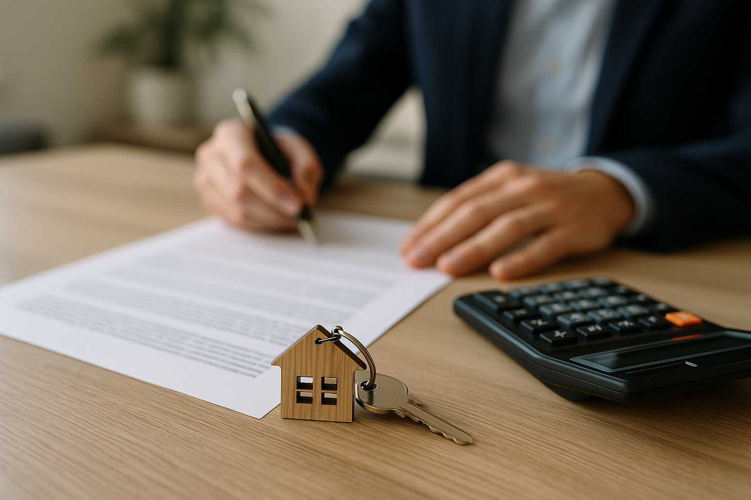 Documenti e calcolatrice per calcolare costi di mutuo, imposte e spese accessorie nell'acquisto di una casa